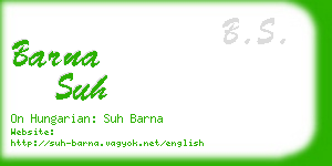 barna suh business card
